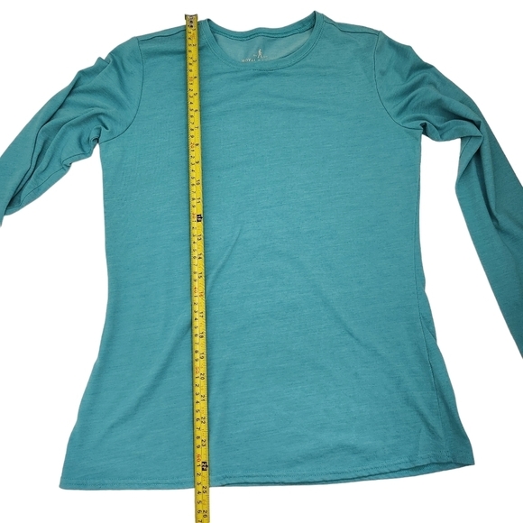 ROYAL ROBBINS merino blend long sleeve base layer aqua size small - Picture 8 of 9